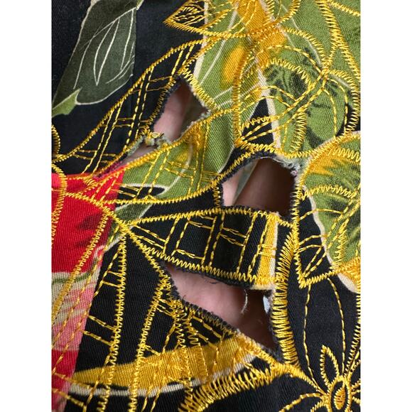 TRENZ WOMAN by Theresa Renz Floral Embroidery Cutout Zip Up Blazer Plus Size 1X - Picture 6 of 9